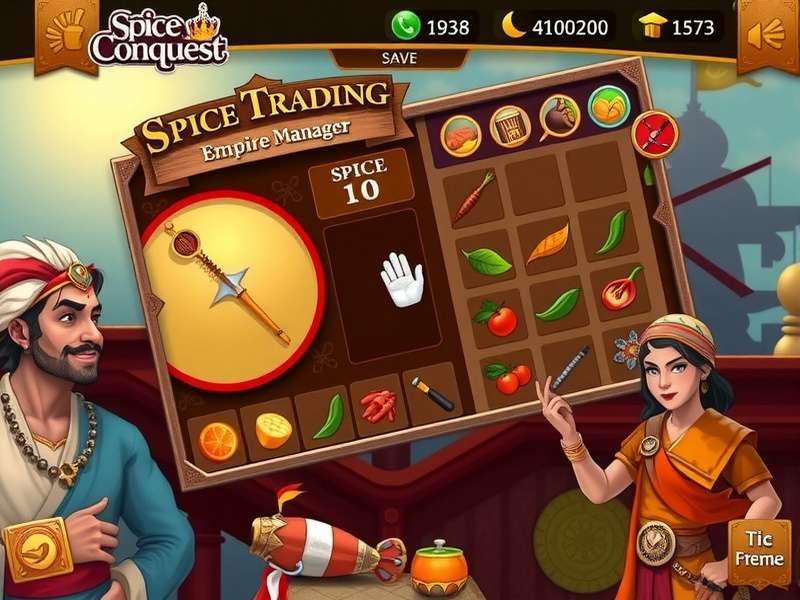 Spice King Conquest empire management screen